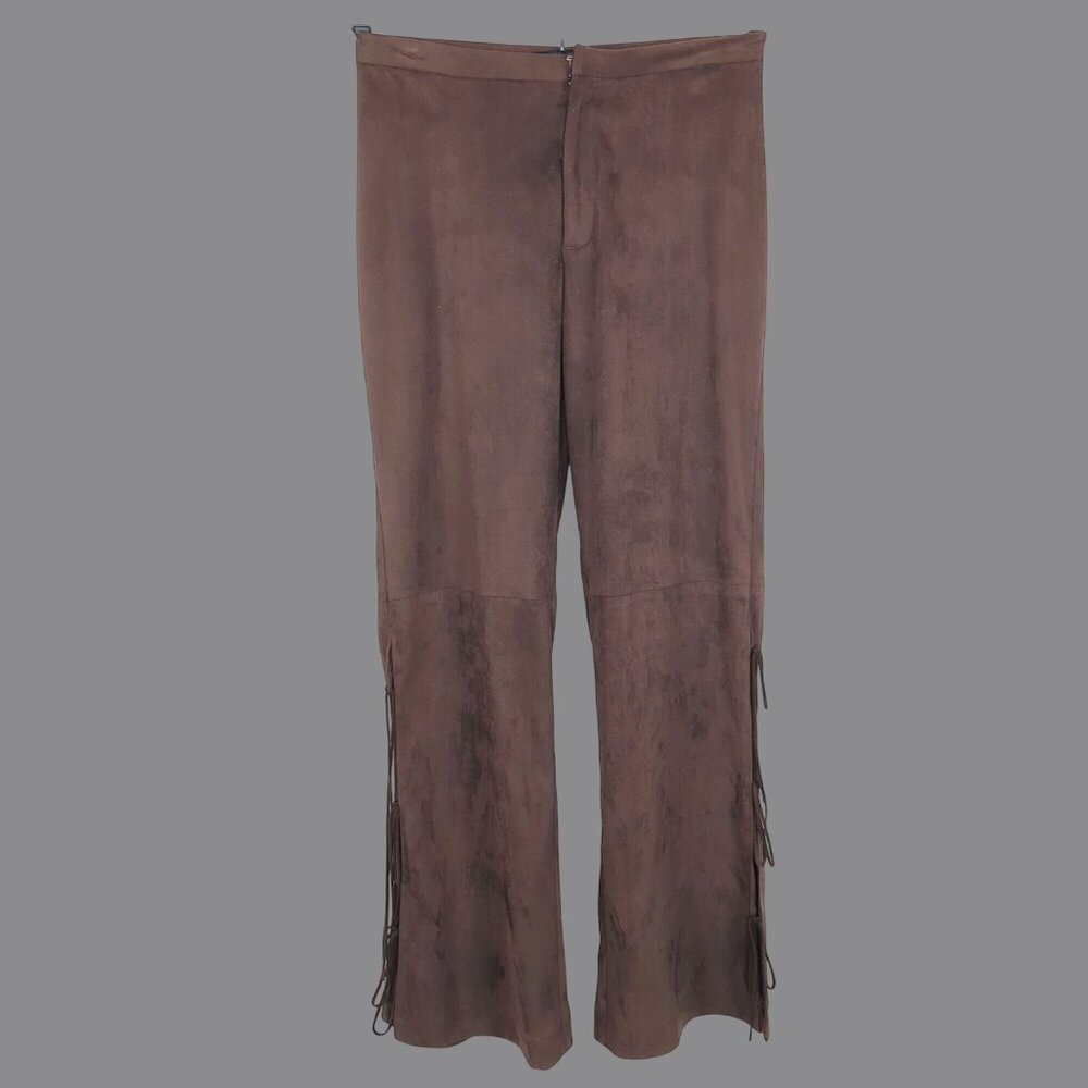 Vintage Fringe Rodeo Cowgirl Western Pants 8 Brown